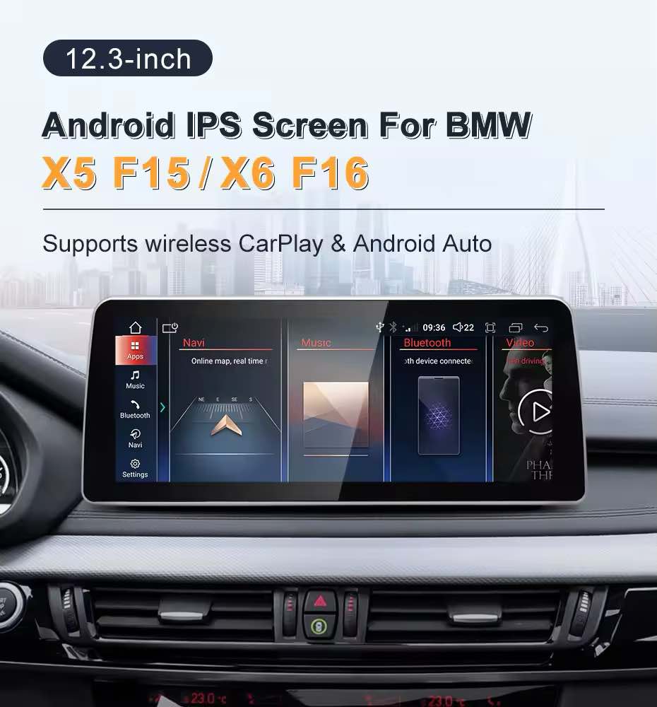 12.3" android screen BMW X5 F15 X6 F16
