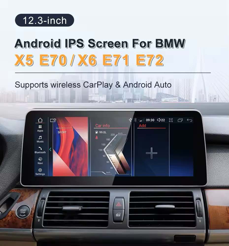 12.3" android screen BMW X5 E70 X6 E71