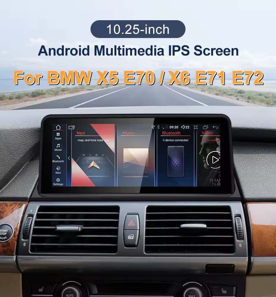 10.25" android screen BMW X5 E70 X6 E71
