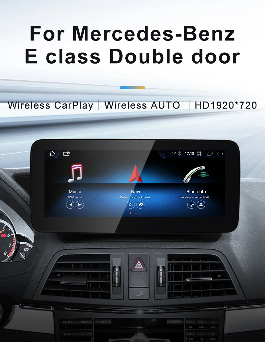 Android screen 10.25" 12.3" Mercedes Benz E Class A207 W207 S207
