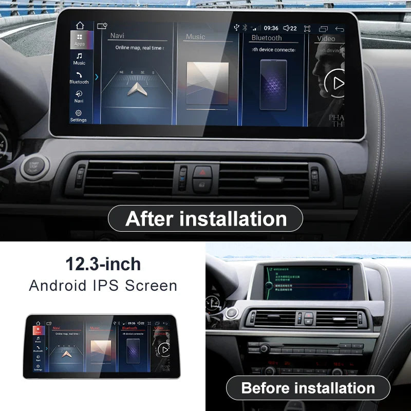 12.3" android screen BMW 6 Series F12 F13