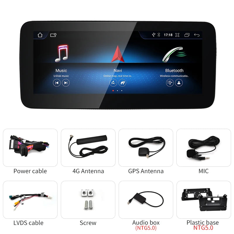 Android screen 10.25" 12.3" Mercedes Benz C Class GLC W205 S205