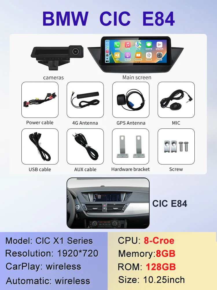 10.25" android screen BMW X1 E84
