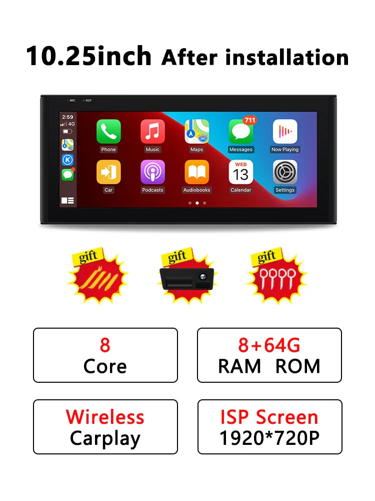 10.25" android screen AUDI A3 2013-2018