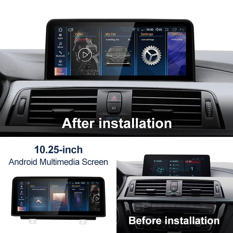 10.25" Android screen BMW 3 Series F30 F31 F34 / 4 Series F32 F33 F36