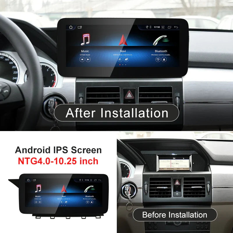 Android screen 10.25" 12.3" Mercedes Benz GLK X204