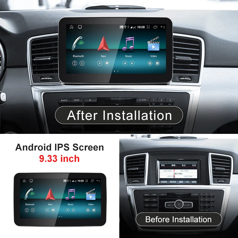 Android screen 9.33" 8.4" Mercedes Benz M Class W166 ML250 ML350 GL