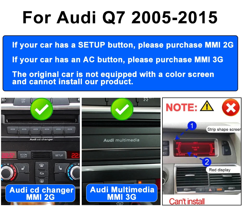 10.25" Android Screen AUDI Q7 2005-2015 (Black Frame)