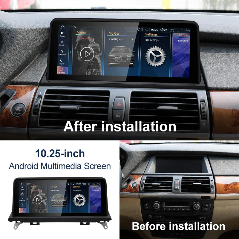 10.25" android screen BMW X5 E70 X6 E71