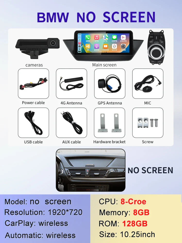 10.25" android screen BMW X1 E84