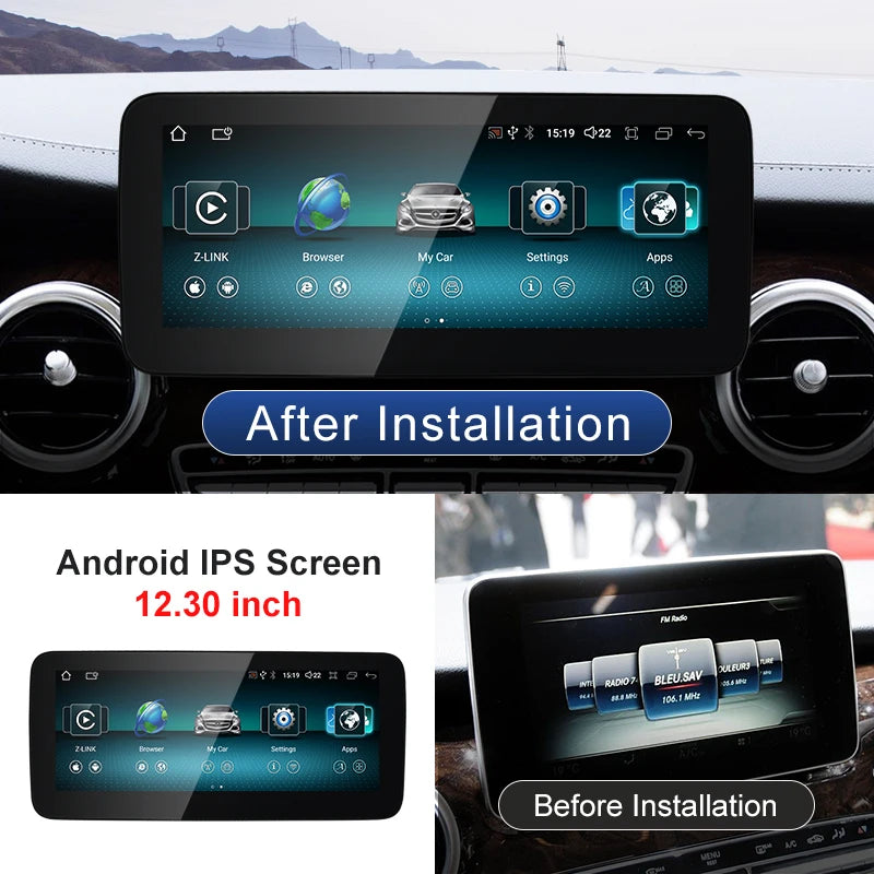 Android screen 10.25" 12.3" Mercedes Benz V Class W447 V250 V260 V350
