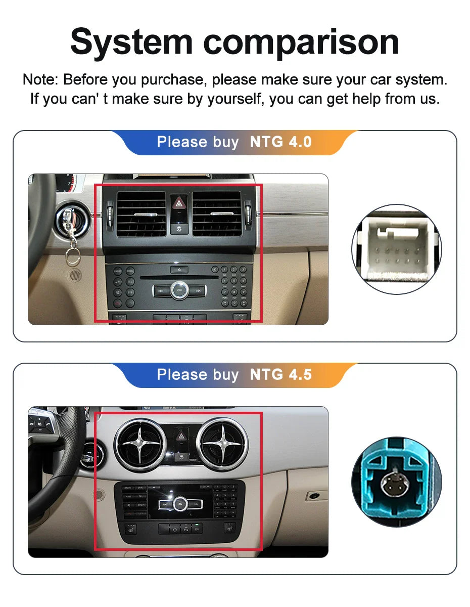 7" Android screen Mercedes Benz GLK X204