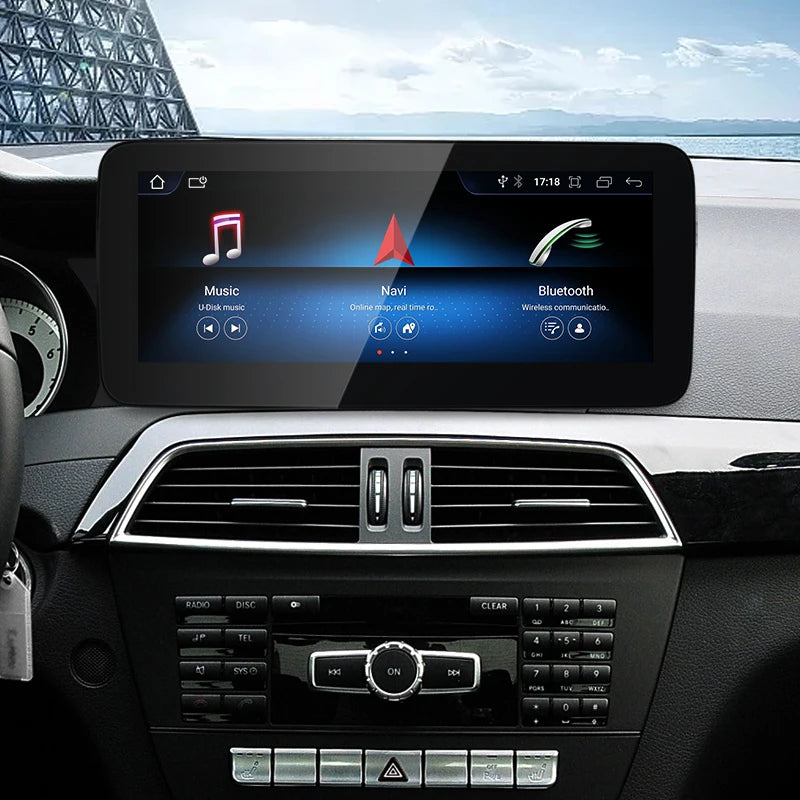 Android screen 10.25" 12.3" Mercedes Benz C Class W204 S204 2011-2015