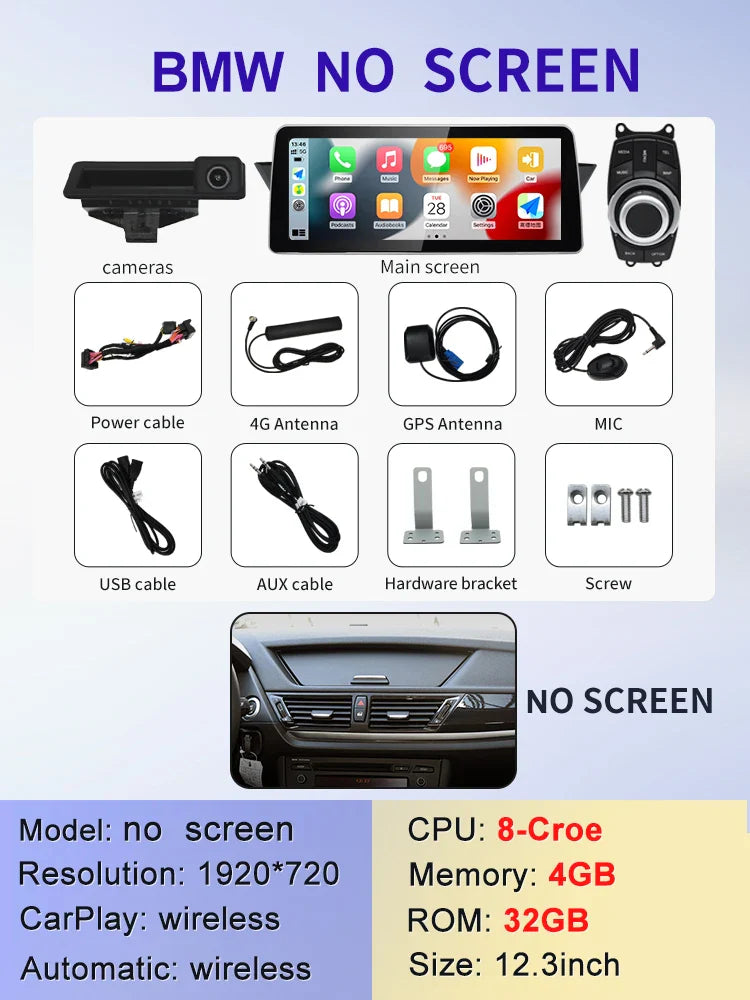 12.3" android screen BMW X1 E84
