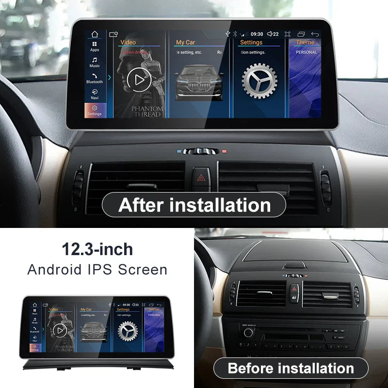 12.3" android screen BMW X3 E83