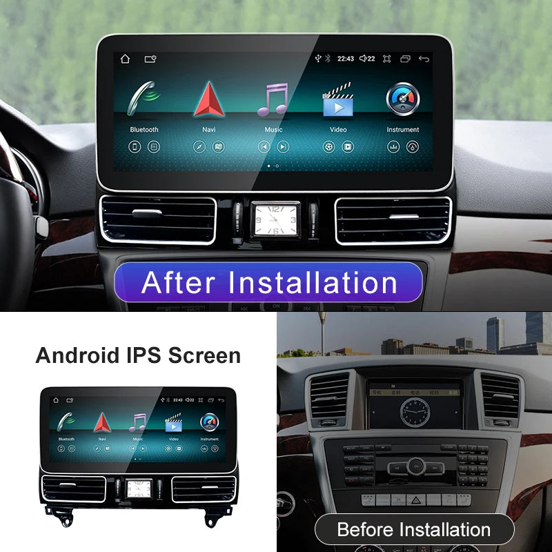 12.3" android screen Mercedes Benz M Class W166 ML250 350