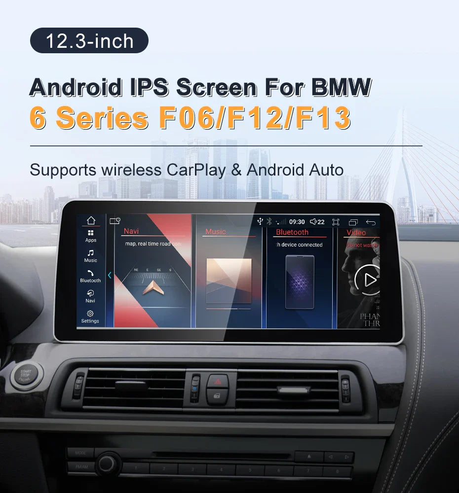 12.3" android screen BMW 6 Series F12 F13