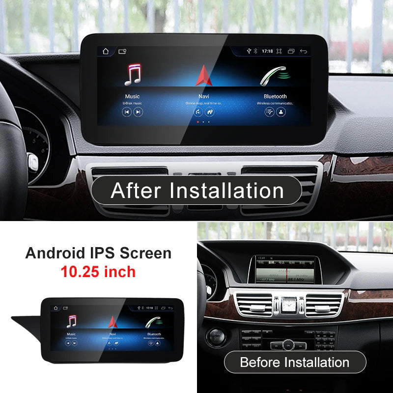 Android screen 10.25" 12.3" Mercedes Benz E Class W212