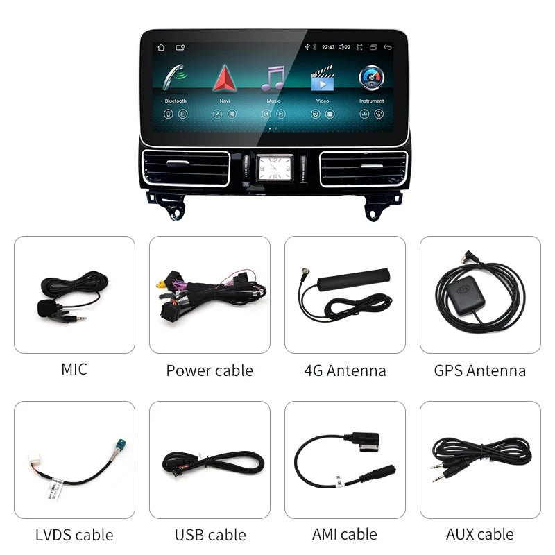12.3" android screen Mercedes Benz M Class W166 ML250 350
