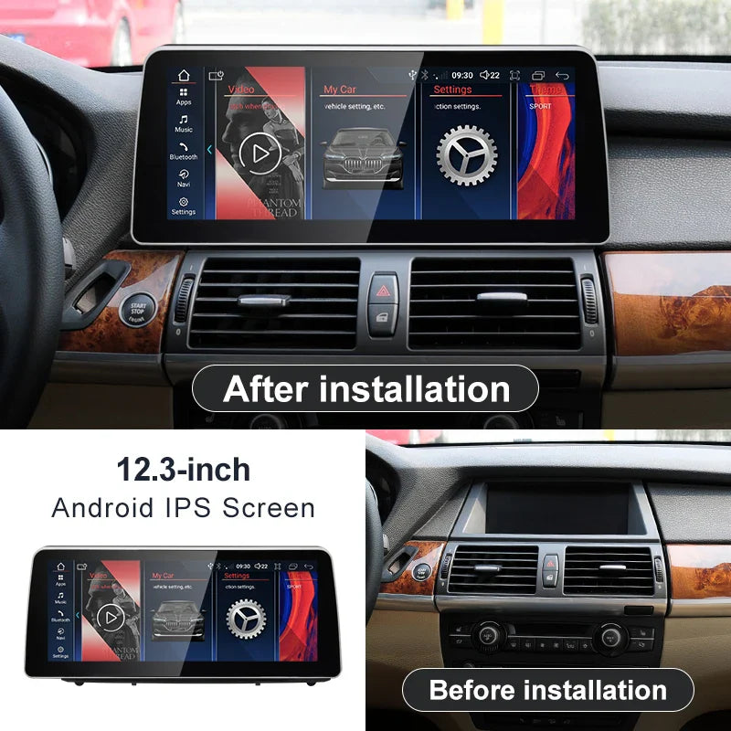 12.3" android screen BMW X5 E70 X6 E71