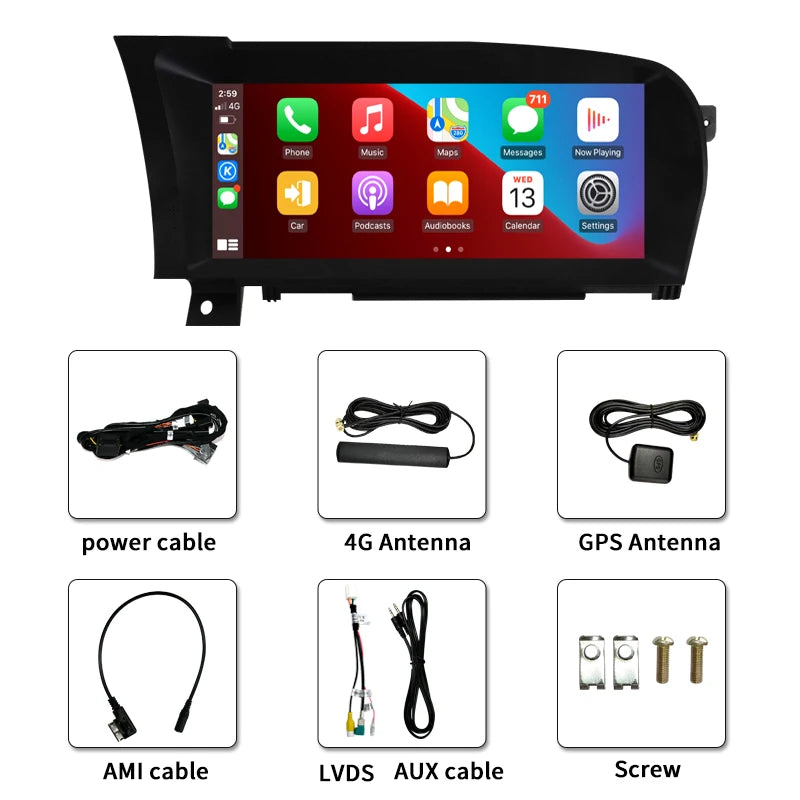10.25" android screen Mercedes Benz S Class W221