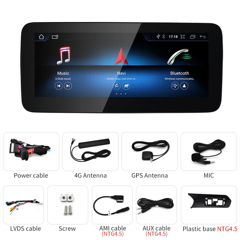 Android screen 10.25" 12.3" Mercedes Benz C Class W204 S204 2011-2015