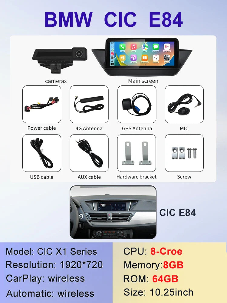 10.25" android screen BMW X1 E84