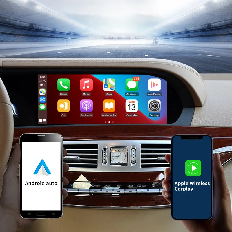 10.25" android screen Mercedes Benz S Class W221