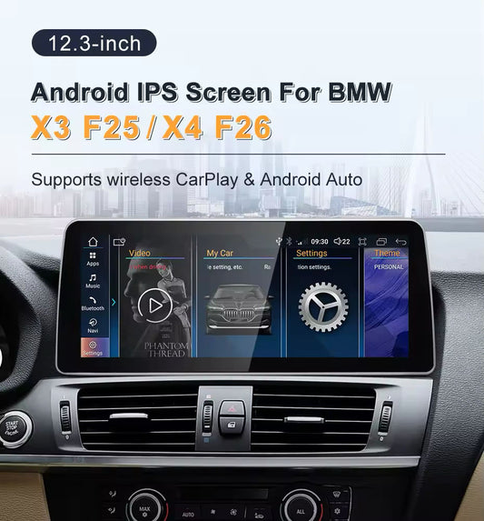 12.3" android screen BMW X3 F25 X4 F26