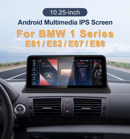 10.25" android screen BMW 1 Series E81 E82 E87 E88