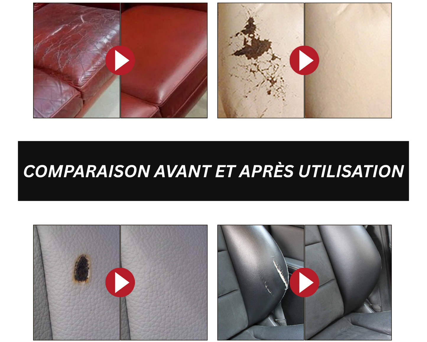 Crème de restauration à peindre pour les larmes, les fissures, les brûlures et les trous