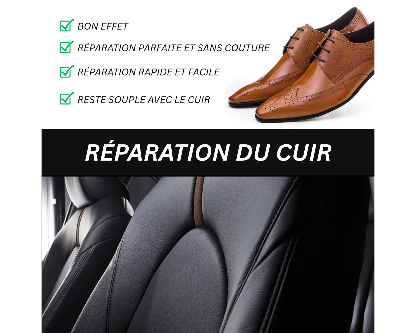 Crème de restauration à peindre pour les larmes, les fissures, les brûlures et les trous