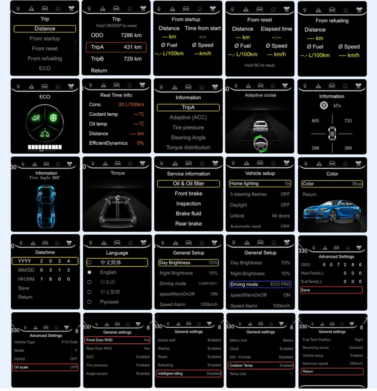 Compteur Digital pour BMW