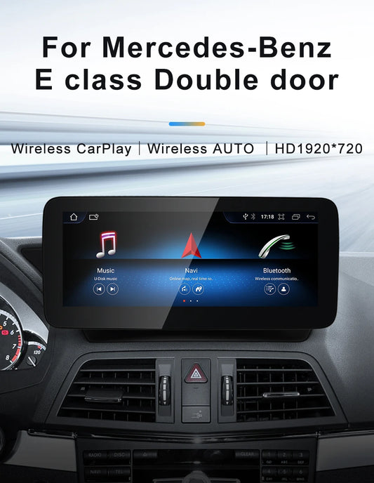 Android screen 10.25" 12.3" Mercedes Benz E Class A207 W207 S207