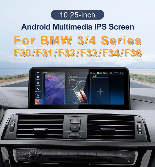 10.25" Android screen BMW 3 Series F30 F31 F34 / 4 Series F32 F33 F36
