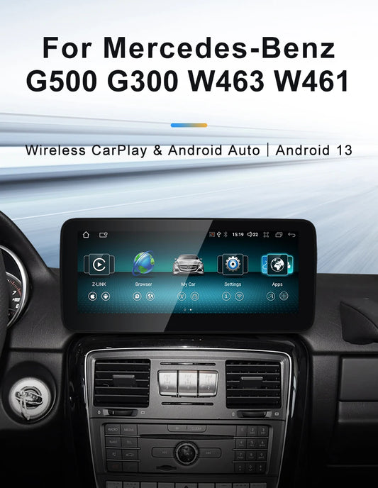 Android screen 10.25" 12.3" Mercedes Benz G Class G500 G55 W461 W463