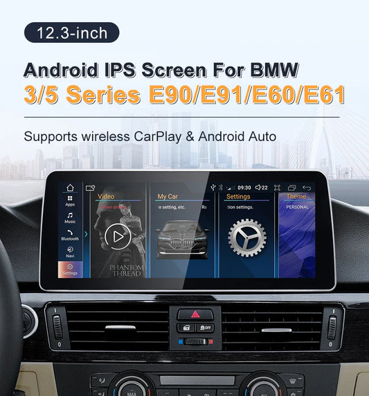 12.3" Android screen BMW 3 series E90 E91 E92 E93 / 5 series E60 E61