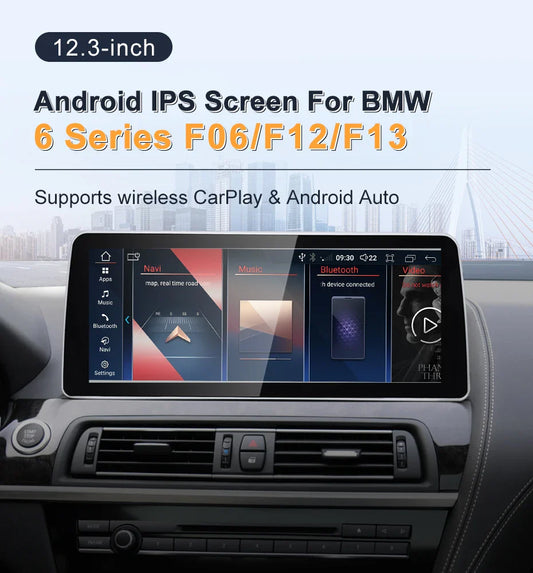 12.3" android screen BMW 6 Series F12 F13