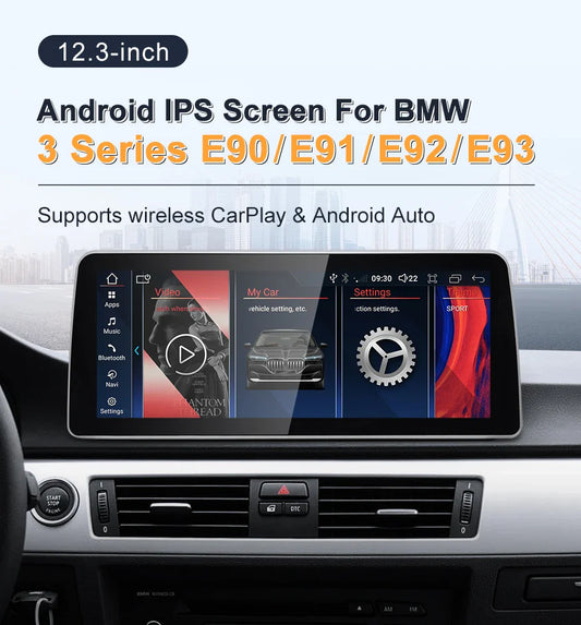 12.3" Android screen BMW 3 series E90 E91 E92 E93