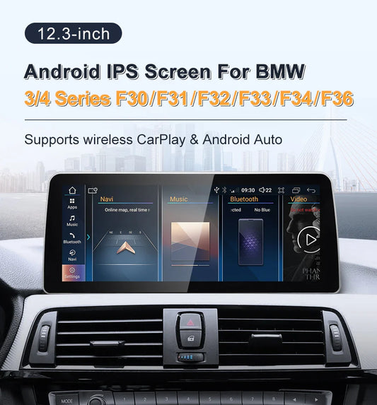 12.3" Android screen BMW 3 Series F30 F31 F34 / 4 Series F32 F33 F36
