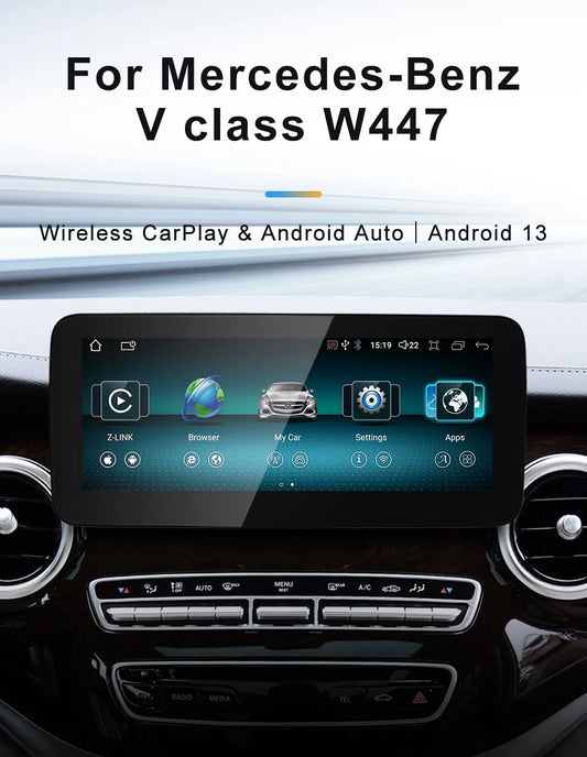 Android screen 10.25" 12.3" Mercedes Benz V Class W447 V250 V260 V350