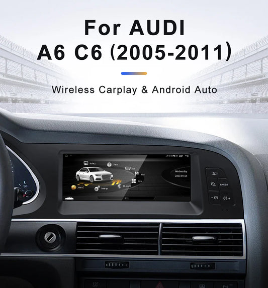 8.8" Android Screen AUDI A6 C6 2005-2011 (Black Frame)